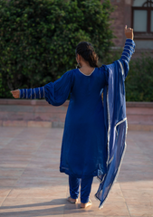 Huma – Afgani Sleeve Hand-Embroidered Kurta Set