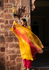 Fareedi – Radiant Chanderi Ensemble