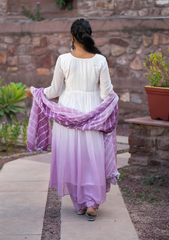Eira – Shaded Flare Kurta with Organza Leheriya Dupatta