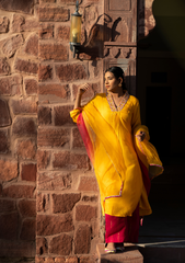 Fareedi – Radiant Chanderi Ensemble