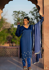 Huma – Afgani Sleeve Hand-Embroidered Kurta Set