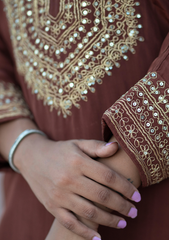 Syra – Pure Crepe Kurta Set with Handcrafted Dori & Zari Work