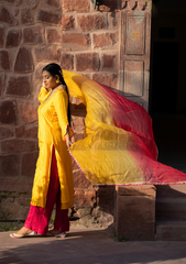 Fareedi – Radiant Chanderi Ensemble