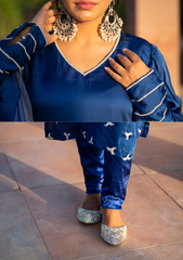 Huma – Afgani Sleeve Hand-Embroidered Kurta Set