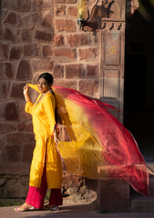 Fareedi – Radiant Chanderi Ensemble