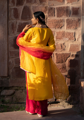 Fareedi – Radiant Chanderi Ensemble